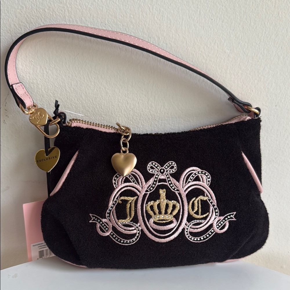 Juicy Couture Black and Pink Satchel with Gold Hardware - Picture 4 of 17